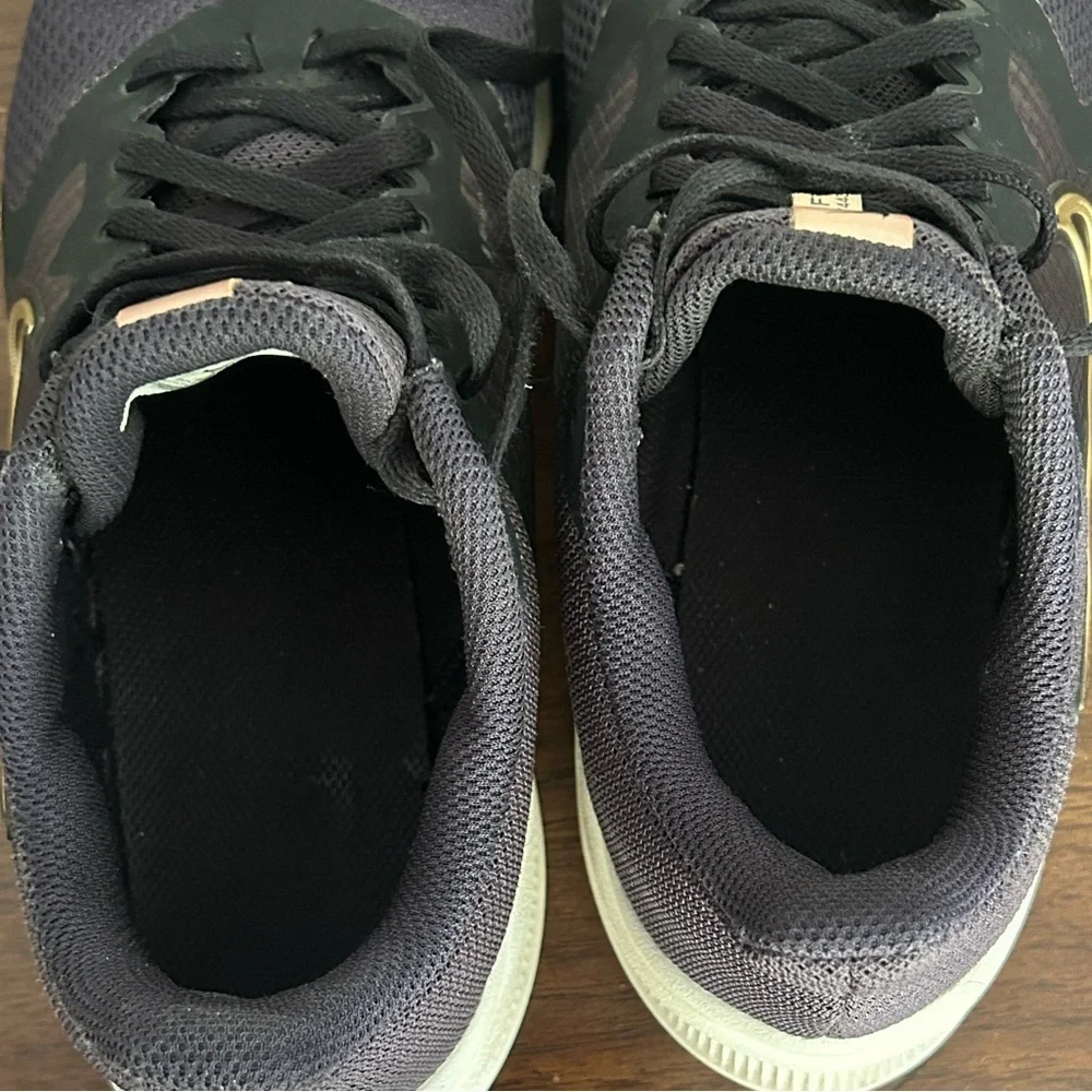 Nike Black and Gold Athletic Sneakers